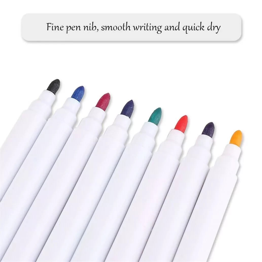 333 x 8 Pack Colour Magnetic White Board Marker Pens Pen Dry Eraser Easy Wipe Whiteboard