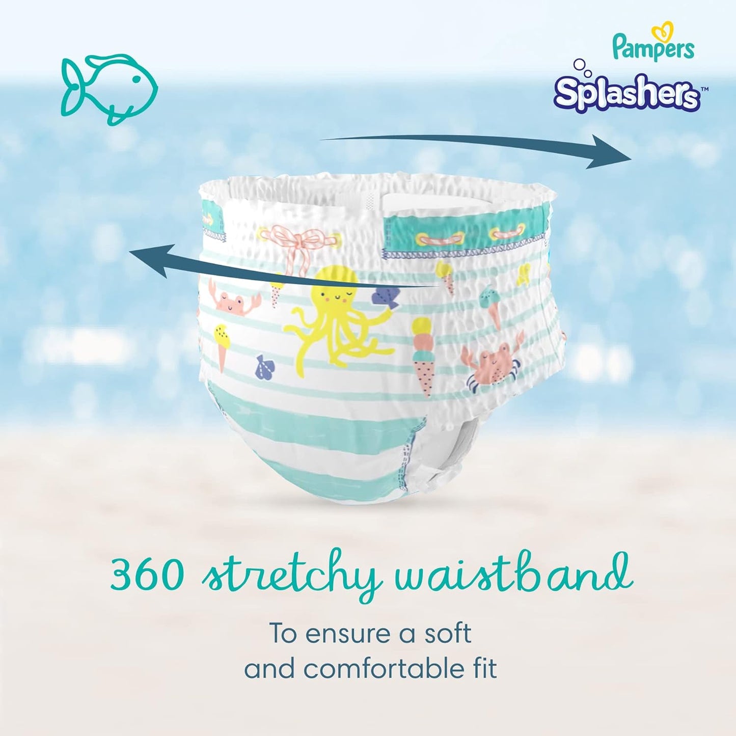 384 X Pampers Splashers Size 3-4 12 Pack