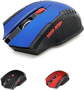 197 X Gaming Mouse Wireless 2.4 GHZ Red=56 Black=95 Blue=46