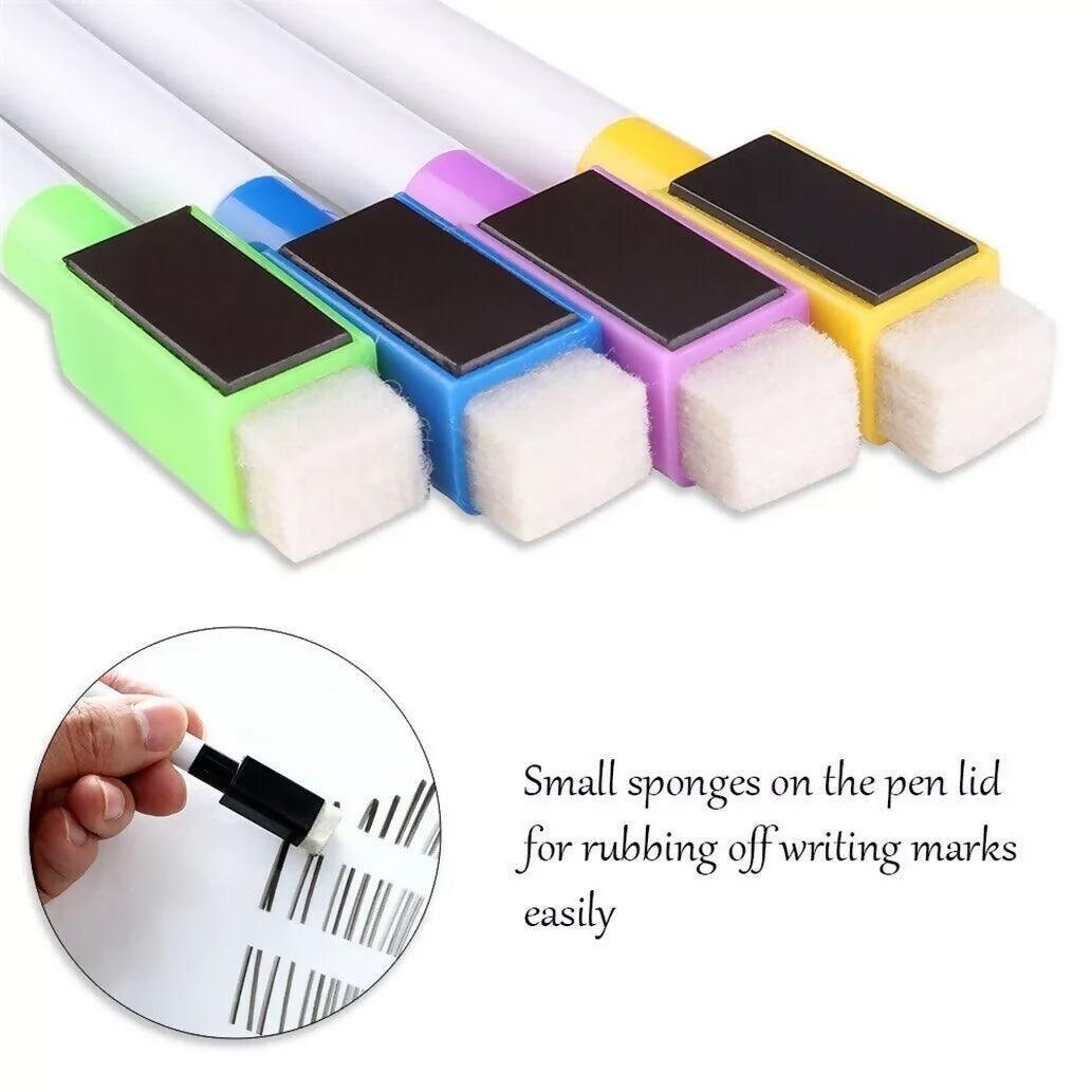 333 x 8 Pack Colour Magnetic White Board Marker Pens Pen Dry Eraser Easy Wipe Whiteboard