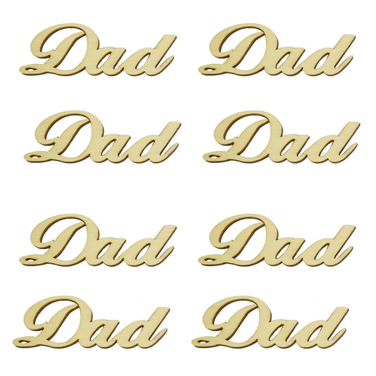 100 Wooden Embellishment Laser Cut Word - Dad - Father's Day Gift