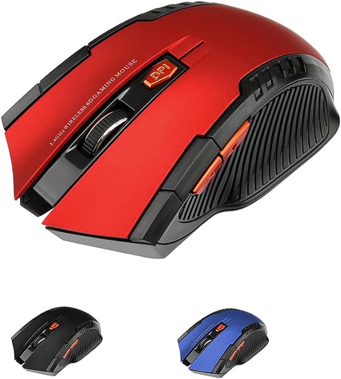 197 X Gaming Mouse Wireless 2.4 GHZ Red=56 Black=95 Blue=46