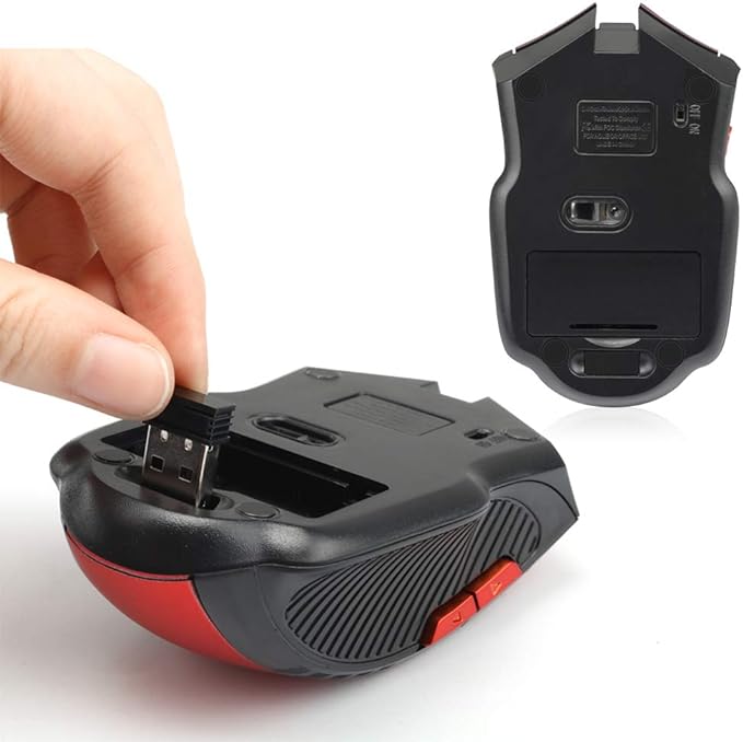 197 X Gaming Mouse Wireless 2.4 GHZ Red=56 Black=95 Blue=46
