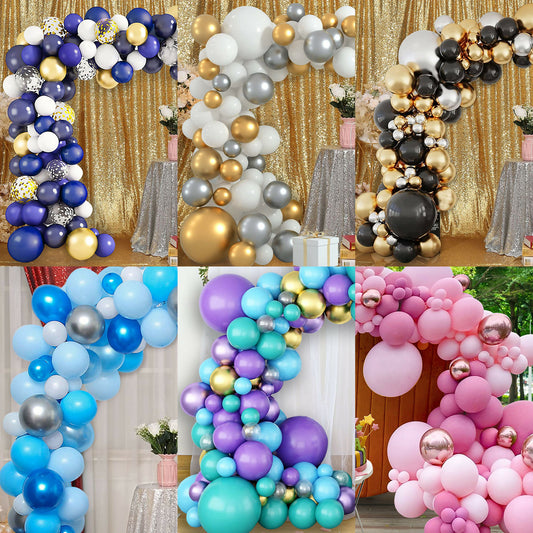 25 Pack Mixed Balloon Arch Kit Set Party Latex Balloons Joblot