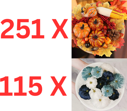 Pumpkin mixed pallet 366 sets