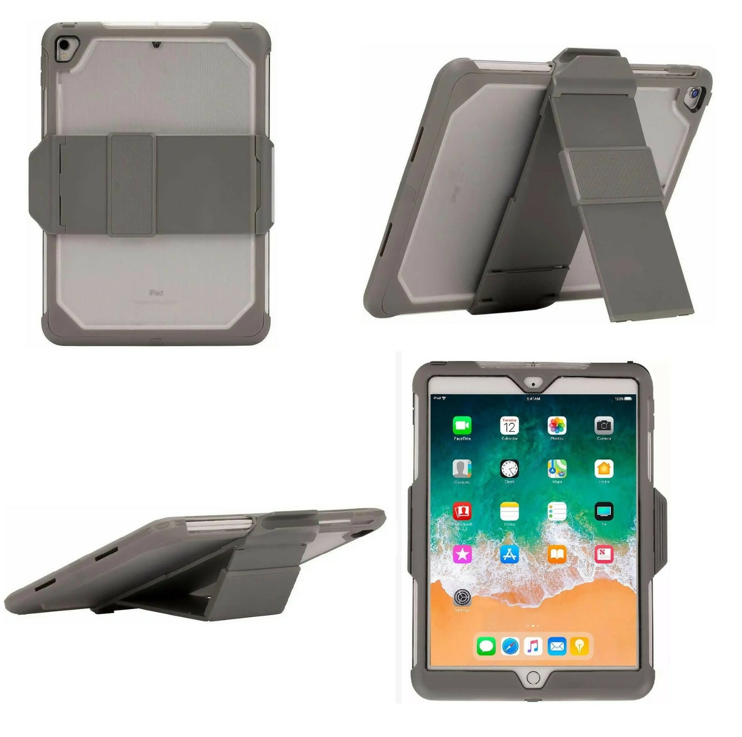 50x Griffin Survivor Extreme iPad Pro 10.5" & iPad Air (3rd Gen) Tough ShockProof Case Cover - Grey/Clear