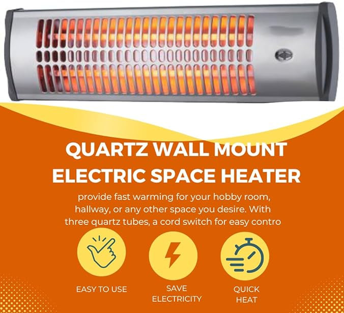 50X 1500w Quartz Wall Mount Electric Heater