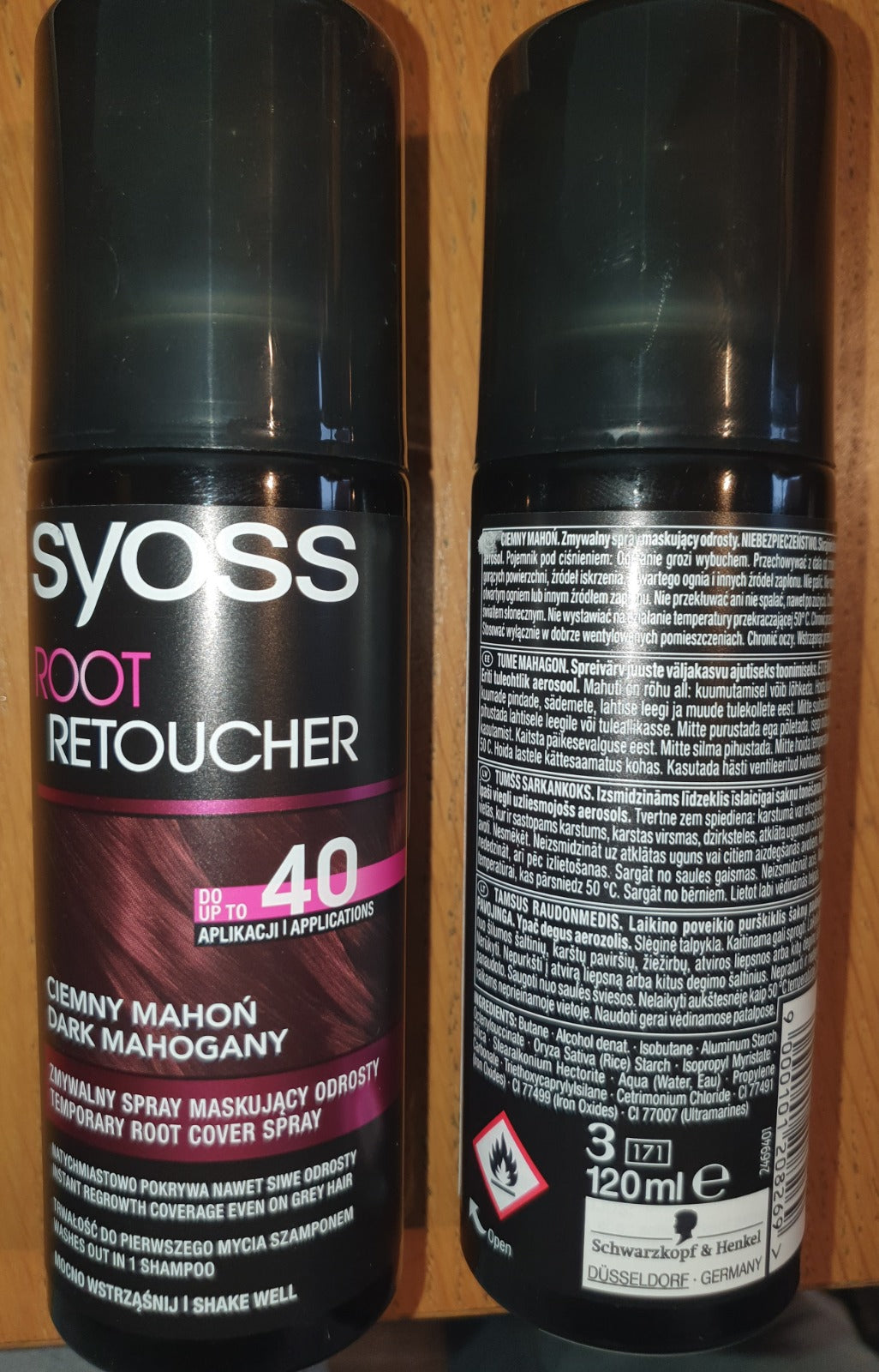72X SYOSS Root Cover Spray 120ml Dark Mahogany READ DESCRIPTION