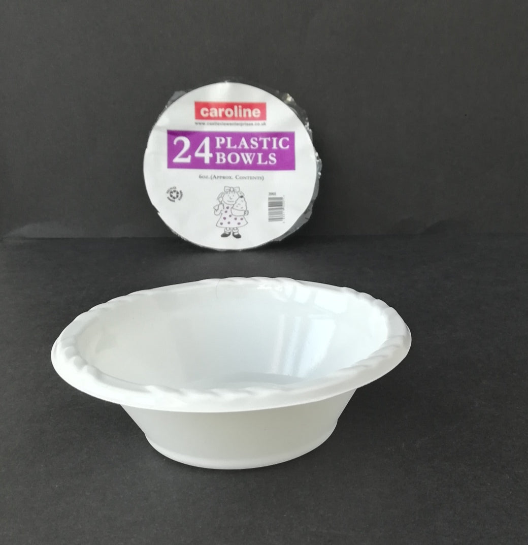 2205 X 24 Pack White Plastic Bowl 200ml
