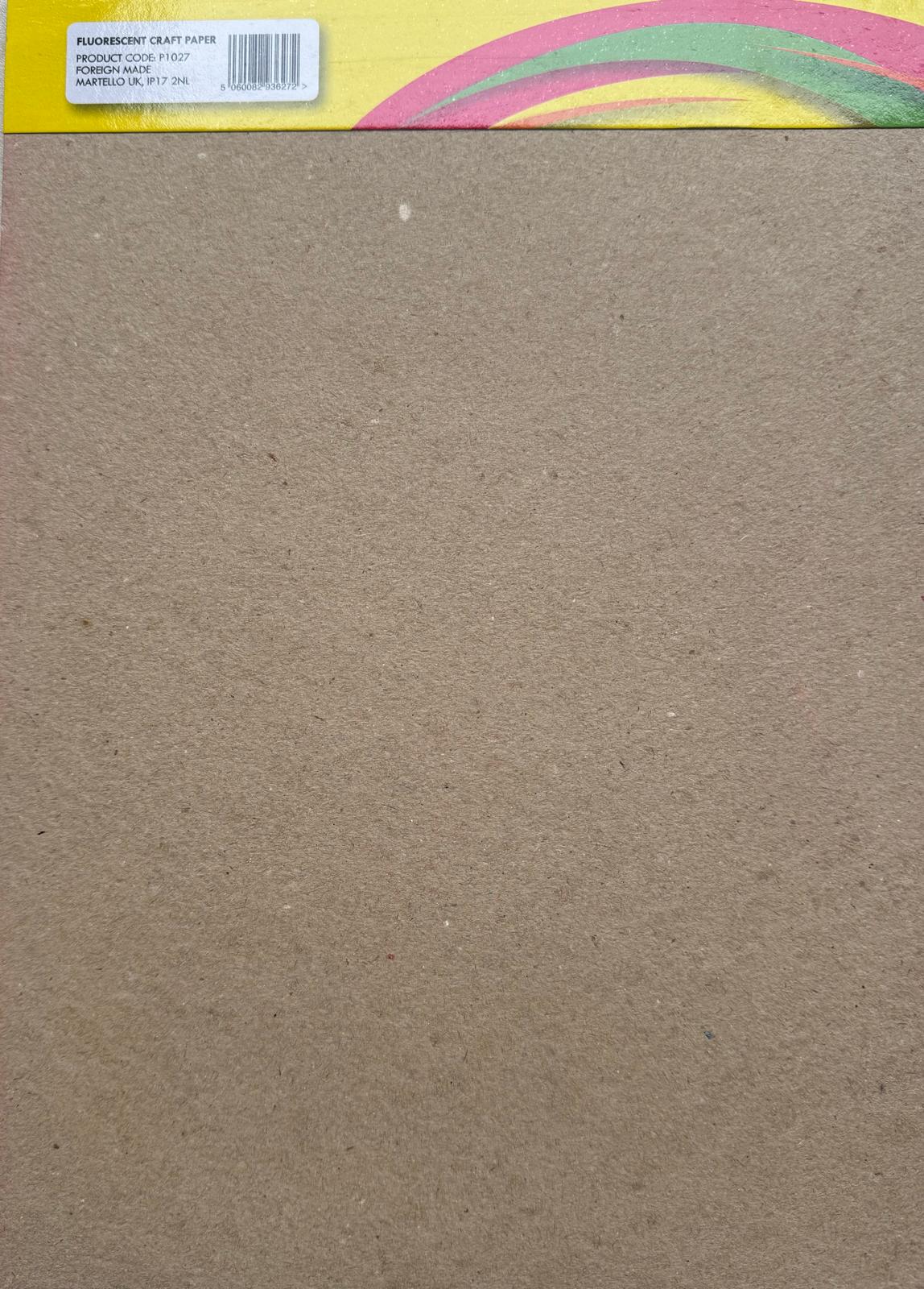 110 X 32 fluorescent craft paper sheets
