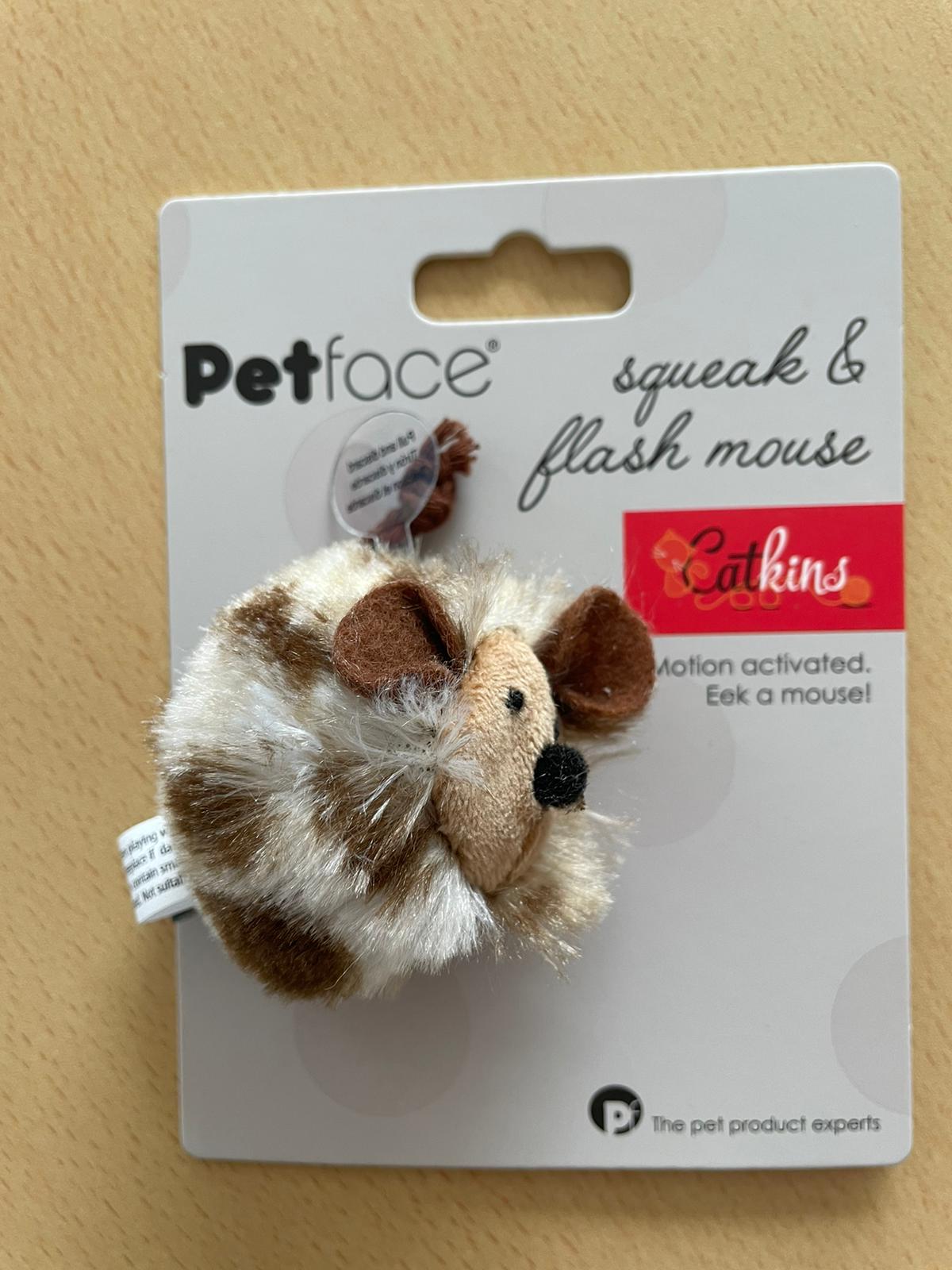 96 X Petface Mouse Cat Toy Squeak and Flash – Pink Liquidation
