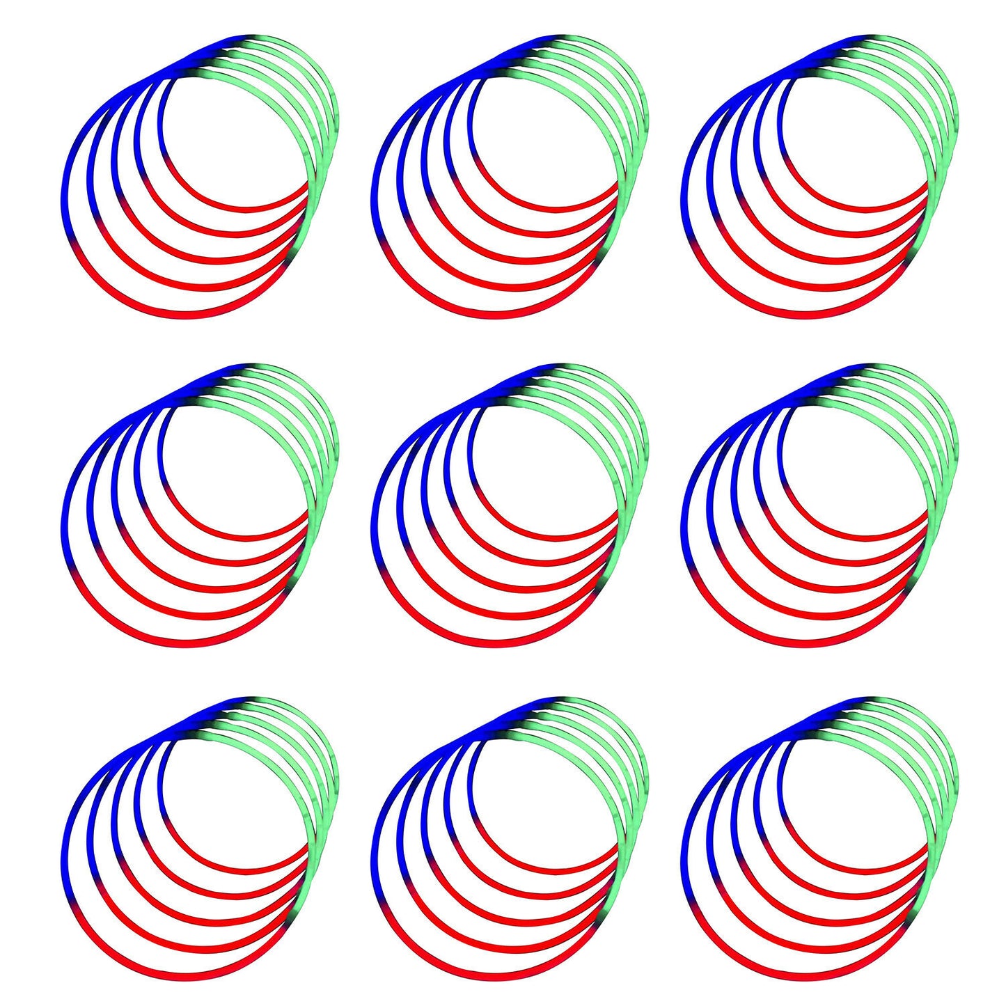 25 x 50 Pack Glow Stick Glow Necklaces with Connectors 22