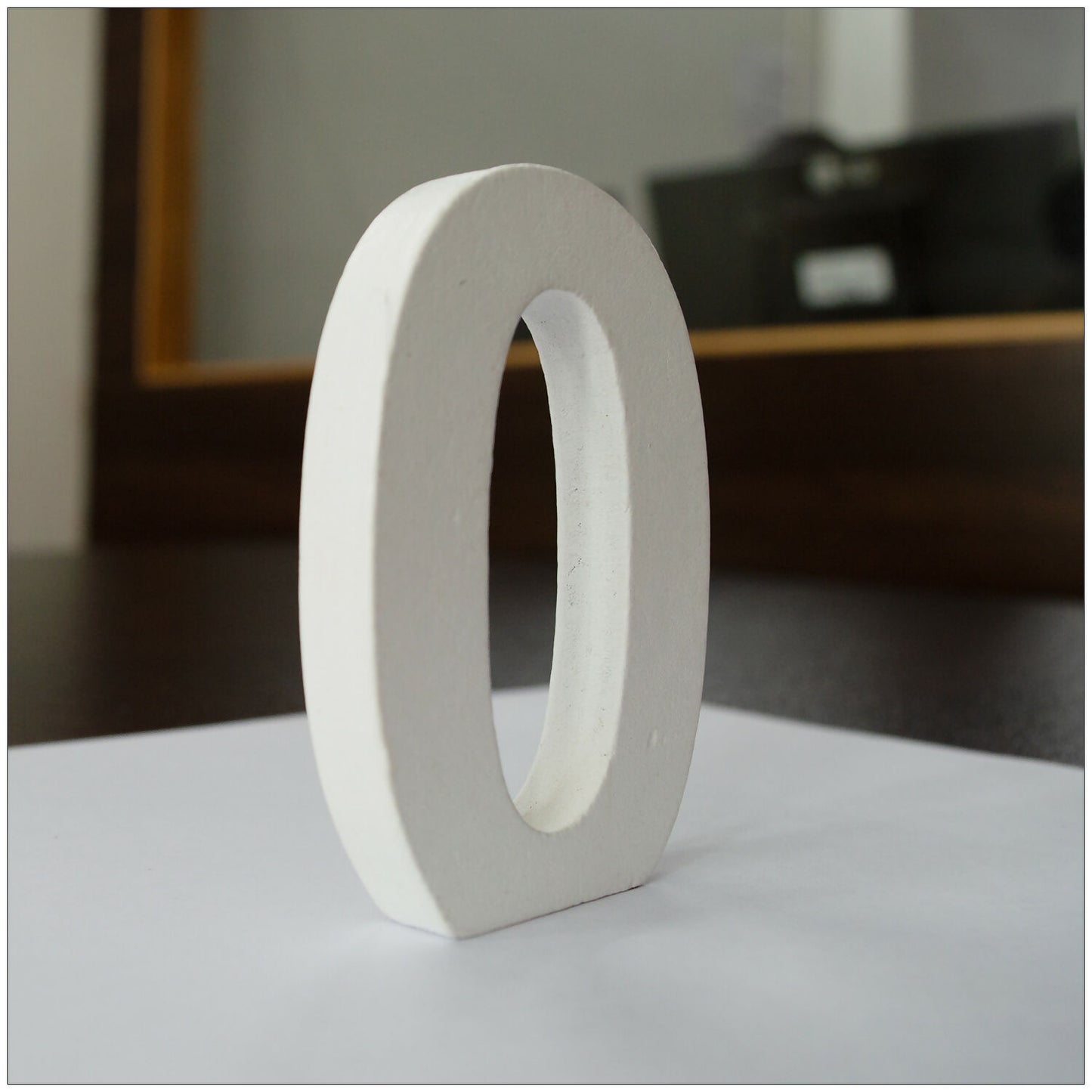 920pcs White Wooden Numbers 8cm Mixed Joblot 0, 2 to 9 Number Free Standing