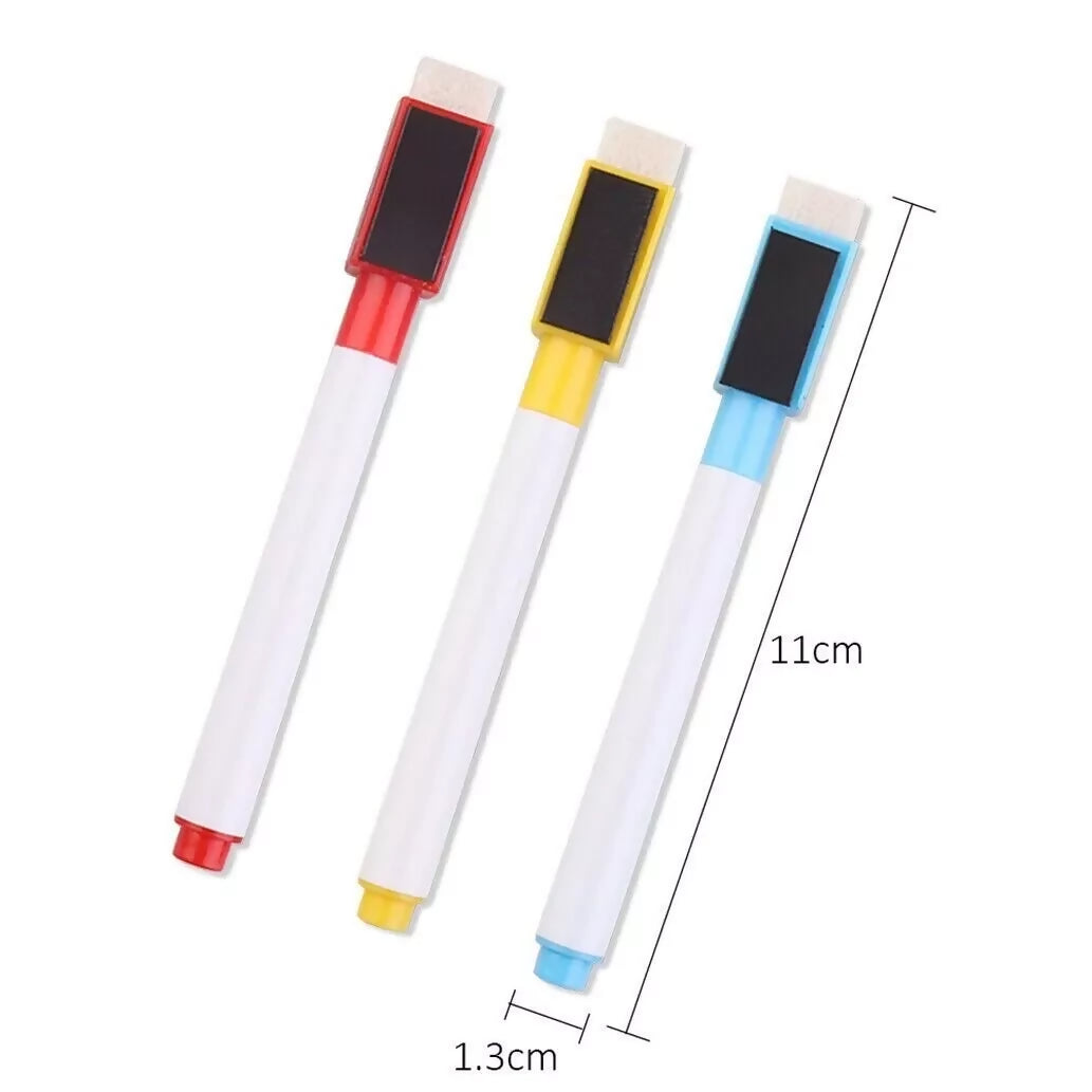 333 x 8 Pack Colour Magnetic White Board Marker Pens Pen Dry Eraser Easy Wipe Whiteboard