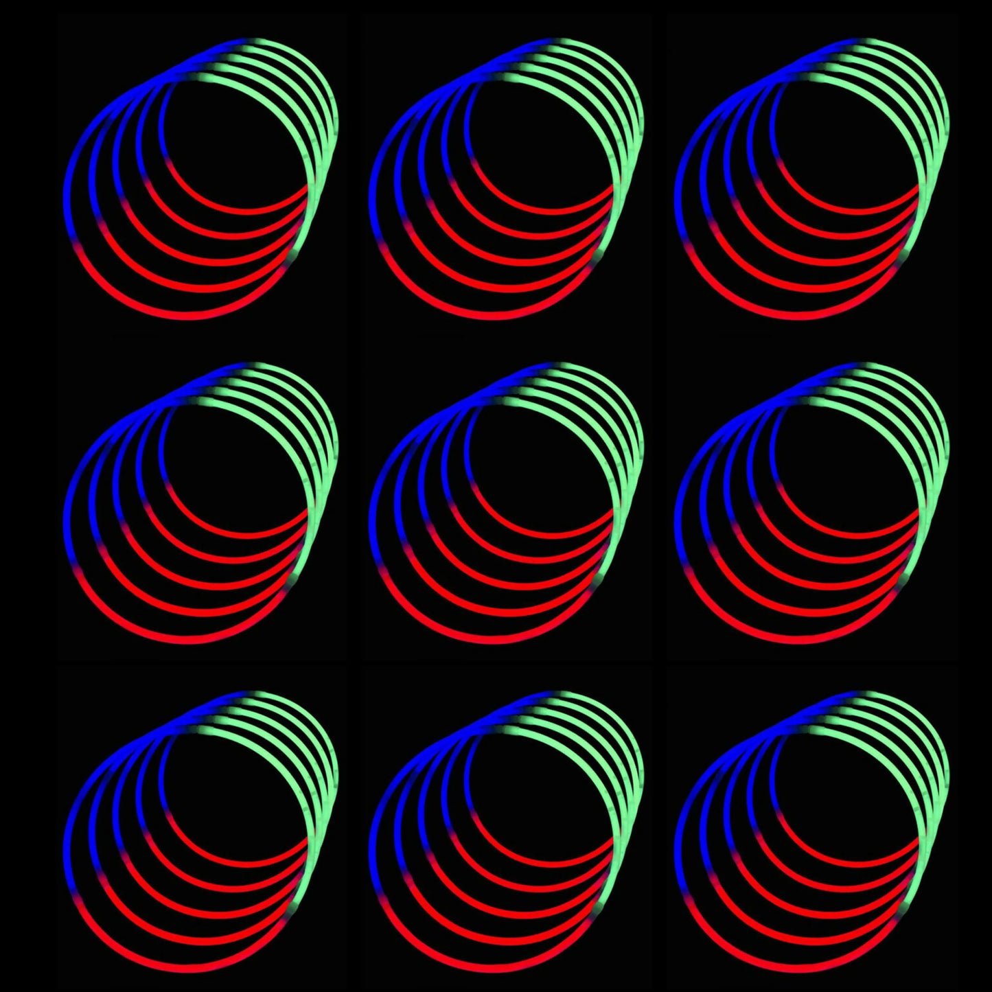 25 x 50 Pack Glow Stick Glow Necklaces with Connectors 22