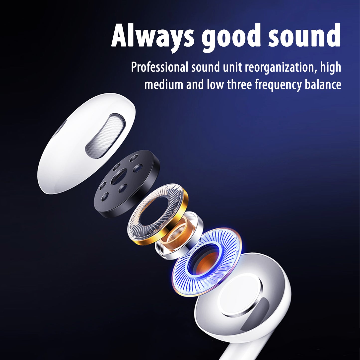 100 X Bluetooth Headphones Retail Packaging 200x65x20mm, 53g