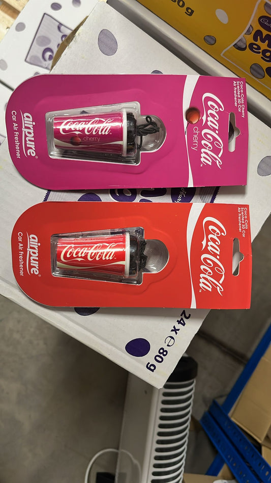 168 X Air pure Coca Cola 3D air fresheners (72 original & 96 cherry)