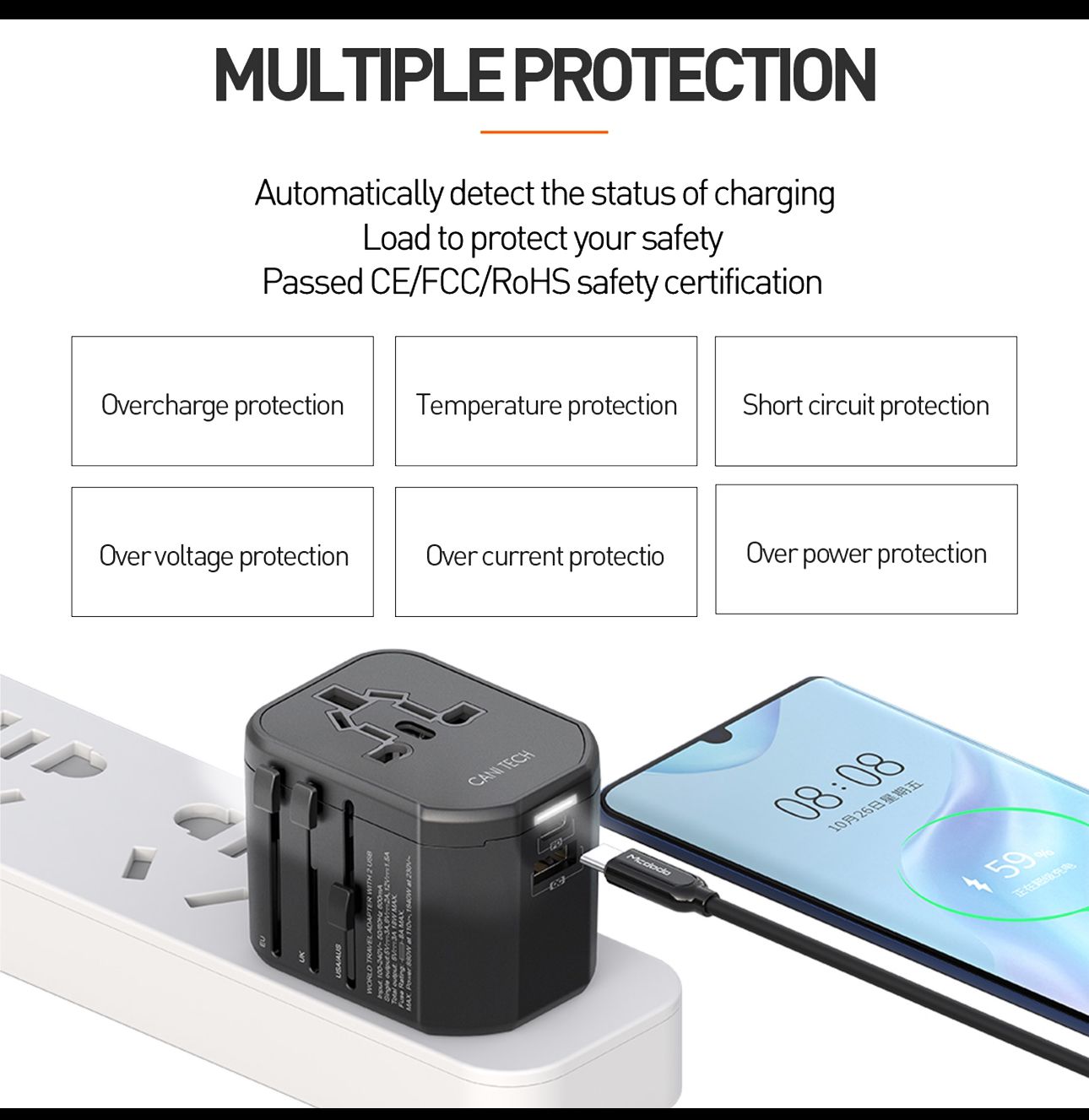 50 X Universal Travel Adapter