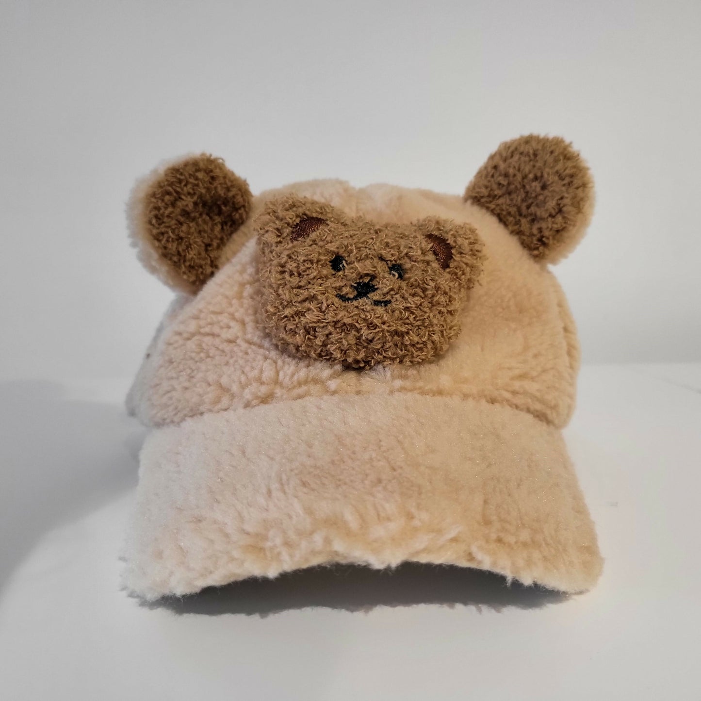 90 X Bear Baseball Cap for kids- Cream & Brown