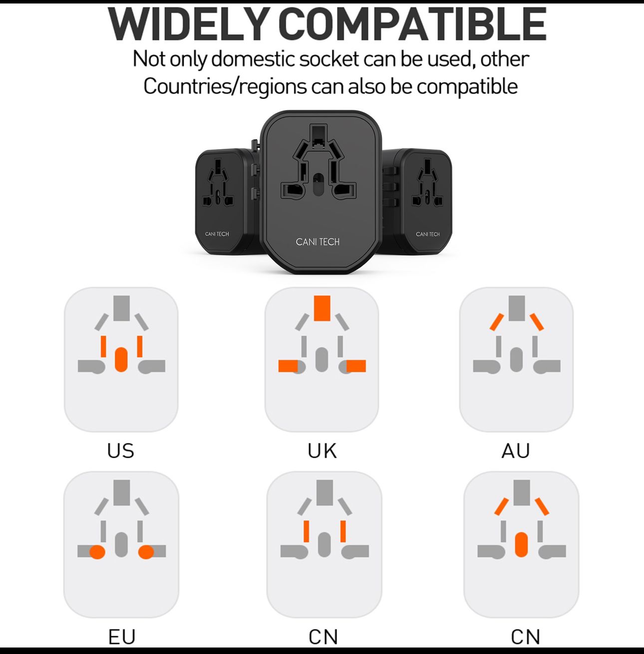 50 X Universal Travel Adapter