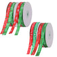 100pcs Christmas Ribbon Rolls 10mm Red Green 25 Yards Mixed Joblot