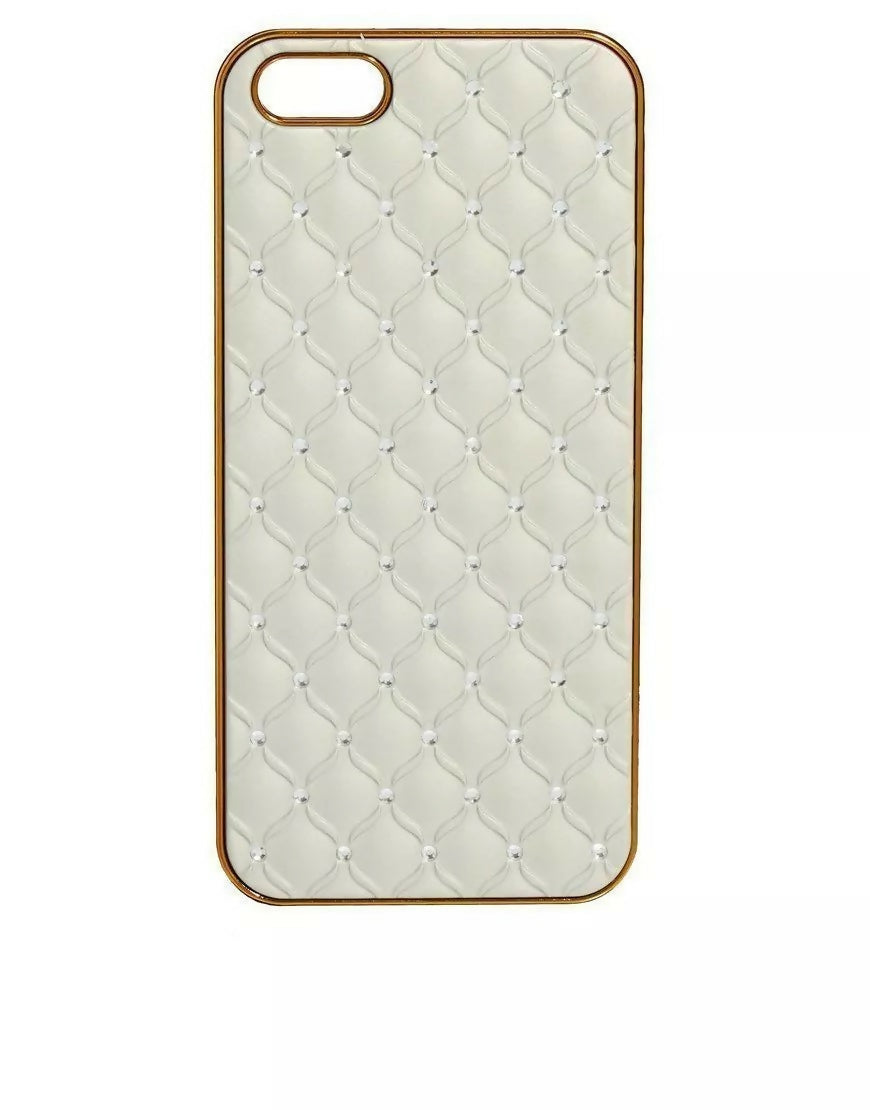 100 x Genuine Skinny Dip Champagne Quilt Bling Case Cover + Screen Protector For iPhone 5 5s SE