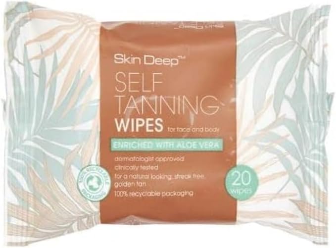 252 X 20 Pack SKIN DEEP Self Tanning Wipes