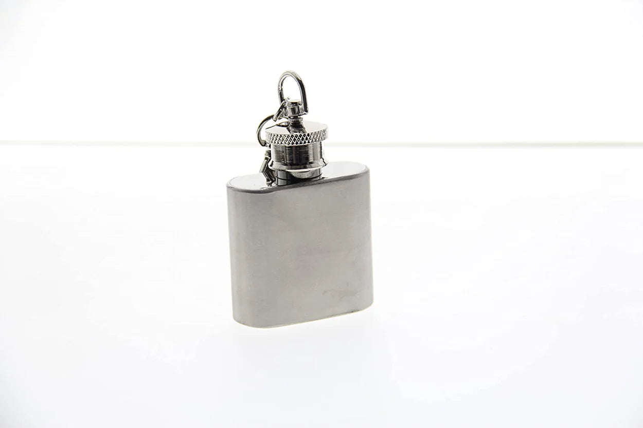 200 X Homiu Hip Flask Stainless Steel Keyring