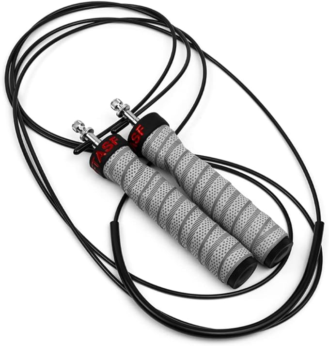 100 X Grey Skipping Ropes Ball Bearing Mechanism