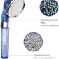 300 X Shower Head and Filter 3 COLOURS Chrome, Transparent, Blue