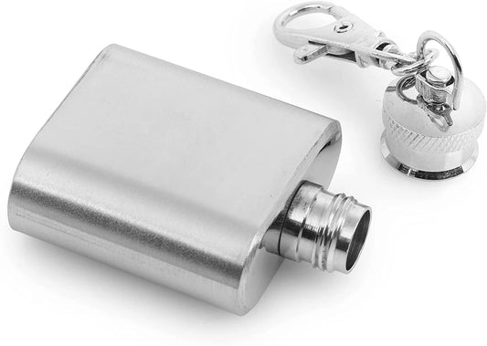 200 X Homiu Hip Flask Stainless Steel Keyring