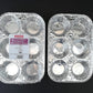 1020 X Caroline Twin Pack 6 Cup Disposable Muffin Trays Mini Basin Trays Foil