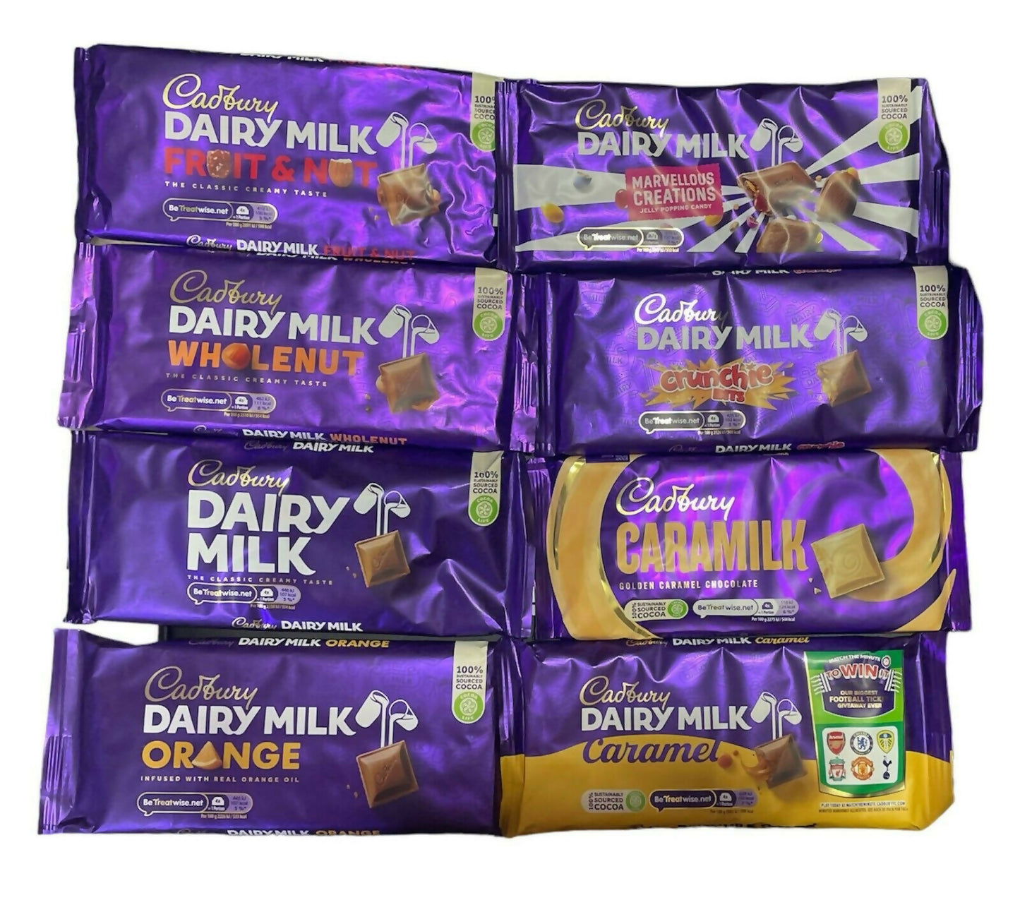 50 x Mixed Cadbury Selection Chocolate Bar Dairy Milk Collection Gift 180G-160g