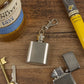 200 X Homiu Hip Flask Stainless Steel Keyring