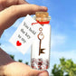 260 x Romantic I Love You Gifts for Her or Him Little Cute Gifts for Girlfriend Boyfriend Wife Husband Fiance - Anniversary Valentines Gifts with Love Message - Key in A Bottle, transparent