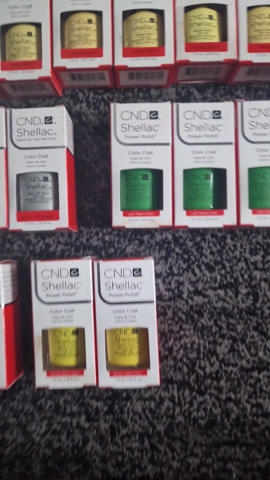 80 X CND Shellac Colour Coat BREAKDOWN IN DESCRIPTION