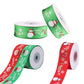 100pcs Christmas Ribbon Rolls 25mm Red Green 10 Yards Mixed Joblot