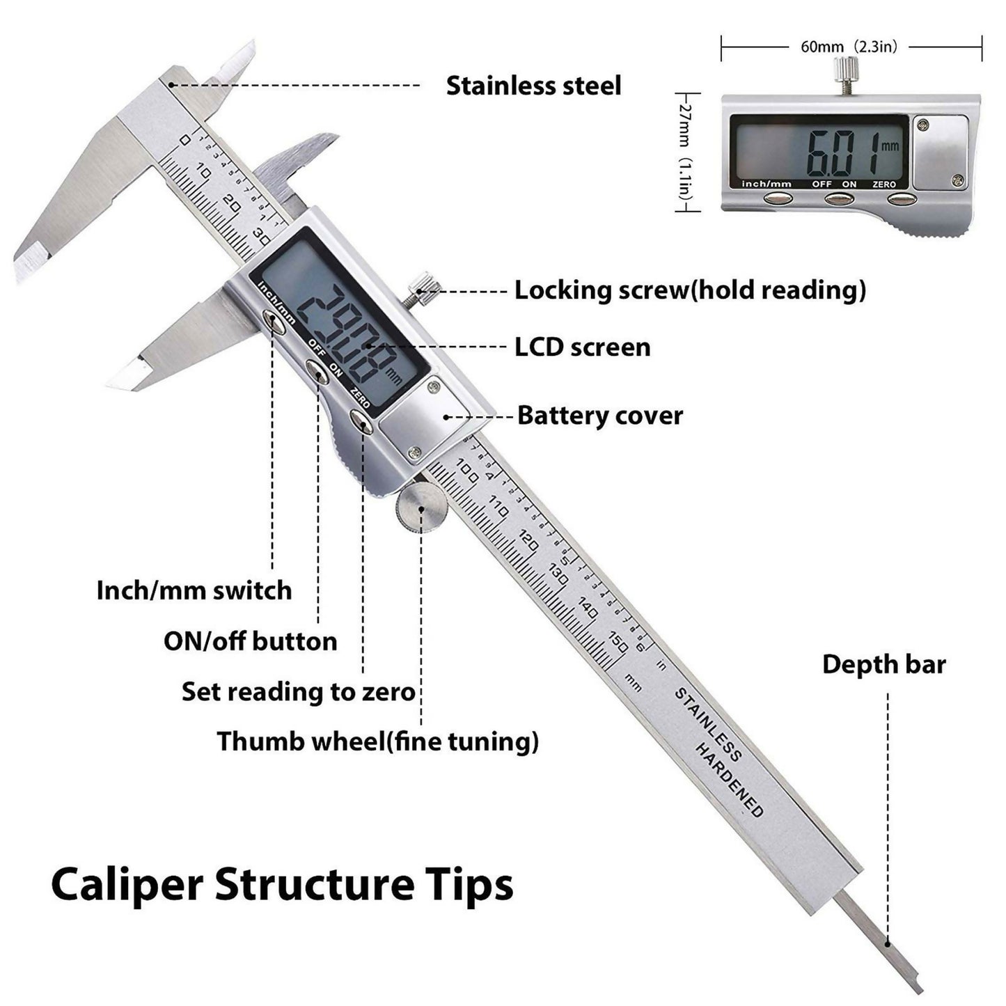 80pcs Digital Vernier Calipers 150mm