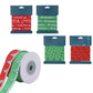 100pcs Christmas Ribbon 20mm Red Green 10 Yards Mixed Joblot