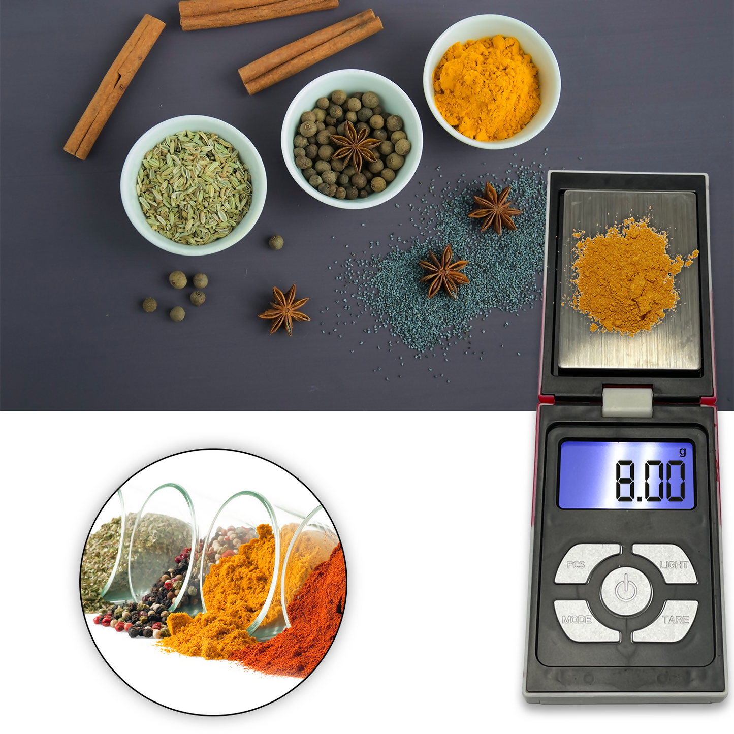 50x Manlloro Pocket Scale Jewellery Scale