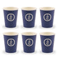 10 x 50 Pack King Charles Coronation Blue Paper Cups