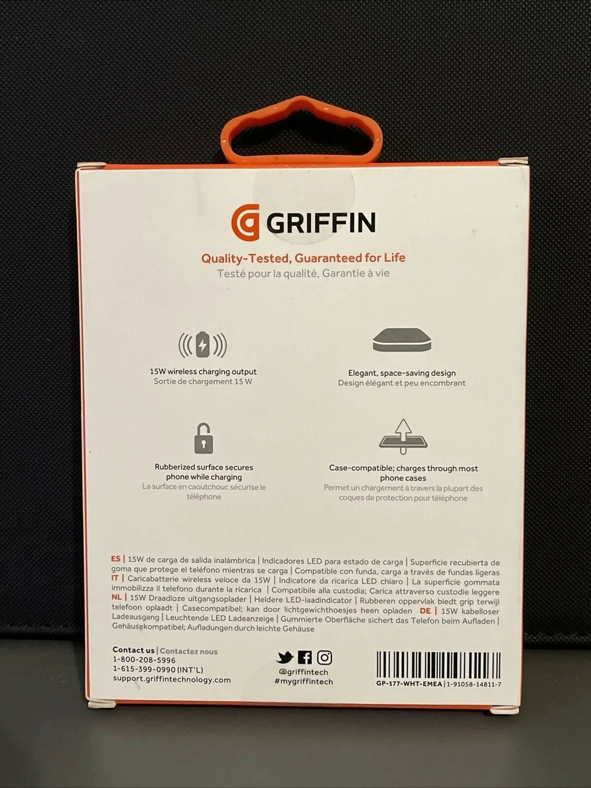 96 x Griffin Magnetic Wireless Charger For MagSafe & QI-Compatible Smartphones Including Apple iPhone Samsung Google Xiaomi etc