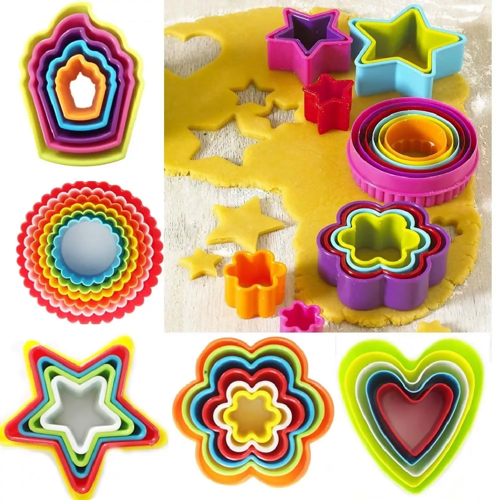 1244 XCookie Cutter Biscuit Baking Mould MIXED SHAPES