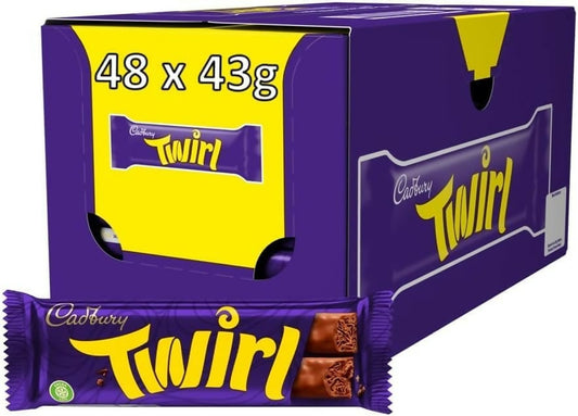 Two Boxes Of Twirl Chocolate Bar Case of (48 x 43g)