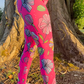 46X Pink Flowers Leggings UK6-UK16