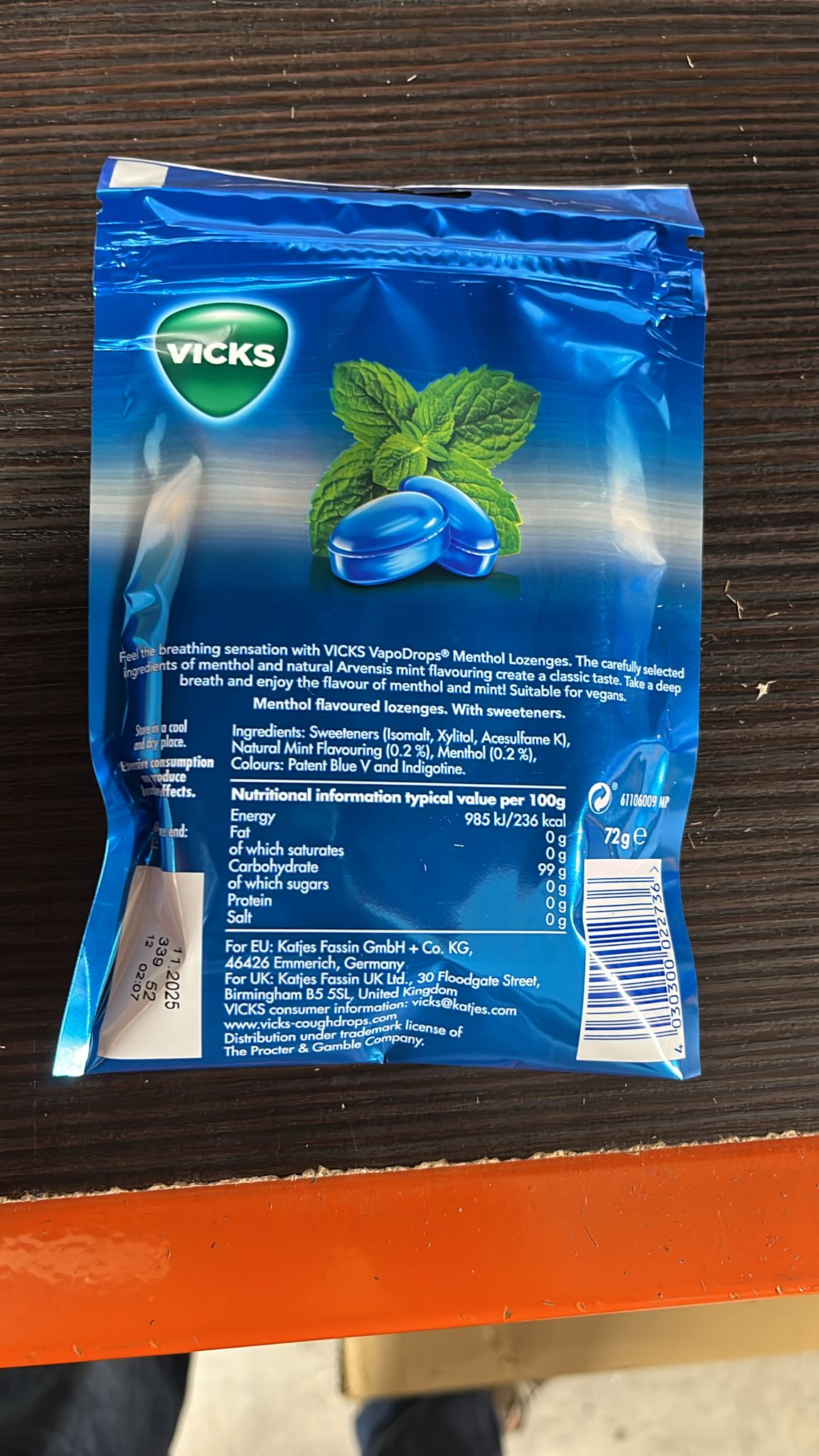 160 X Vicks Vapo Drops 72g EXPIRY 11/2025