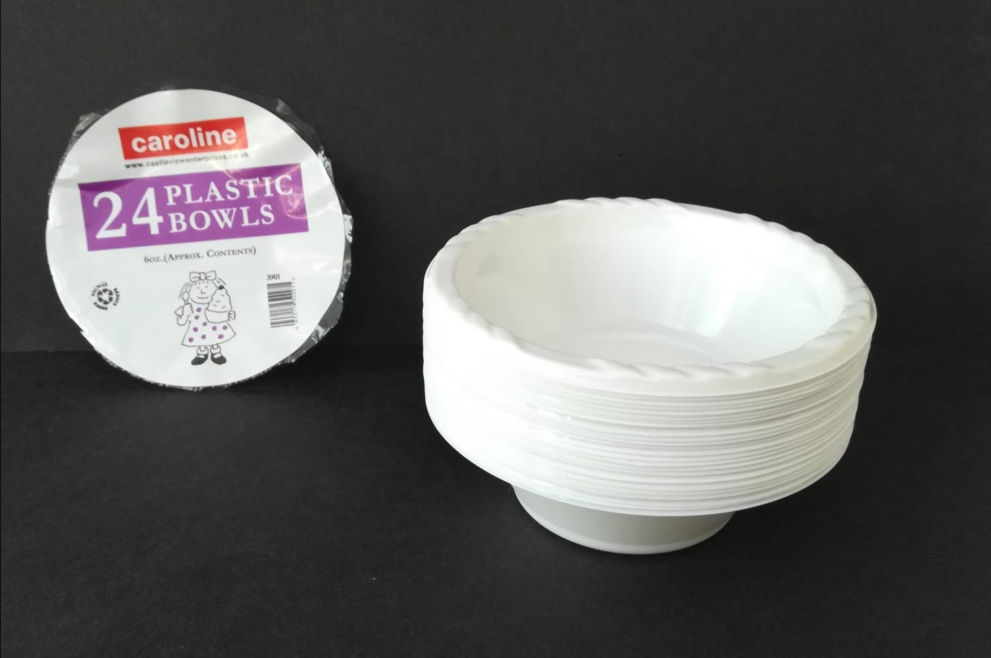 2205 X 24 Pack White Plastic Bowl 200ml