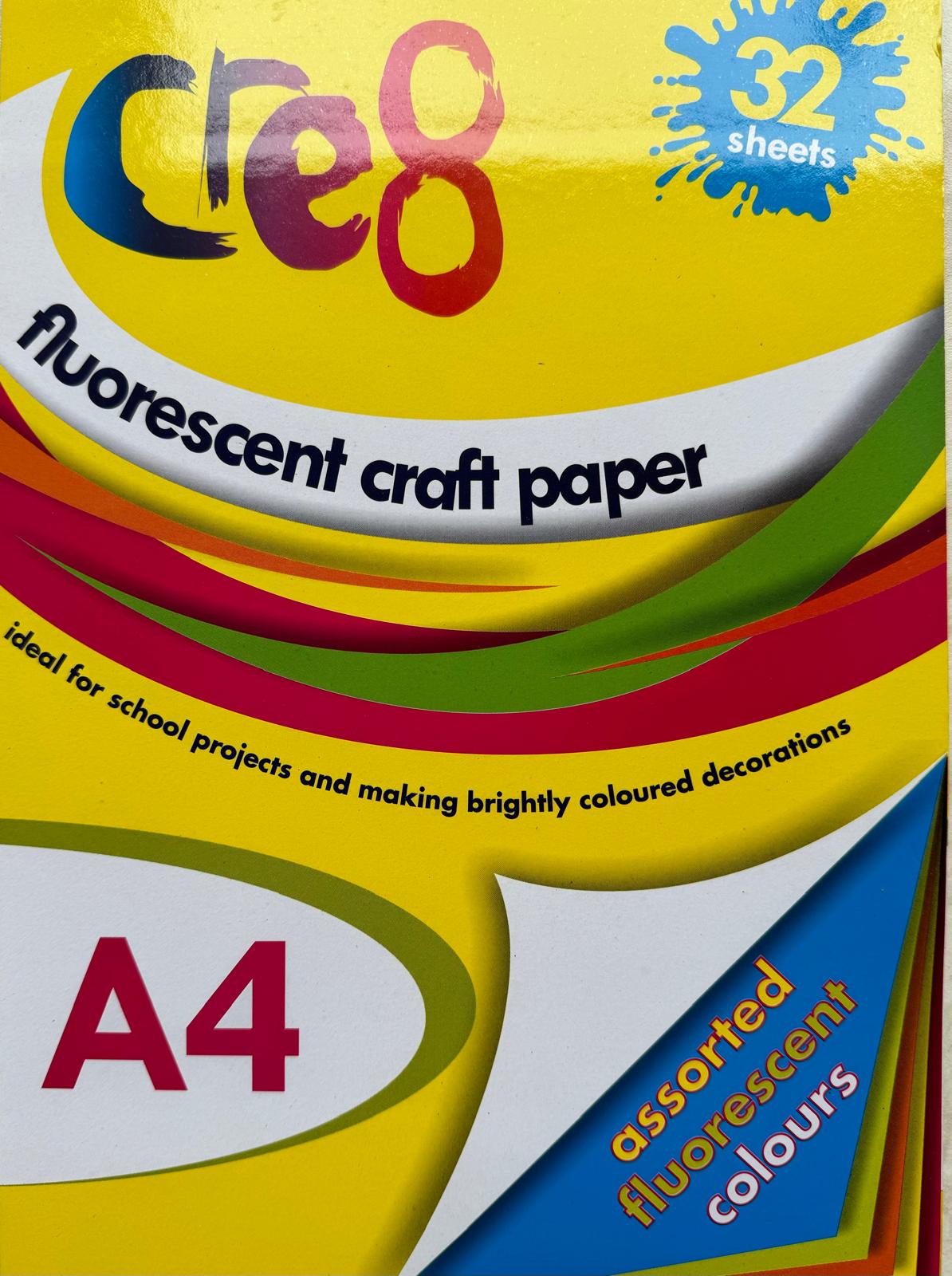 110 X 32 fluorescent craft paper sheets