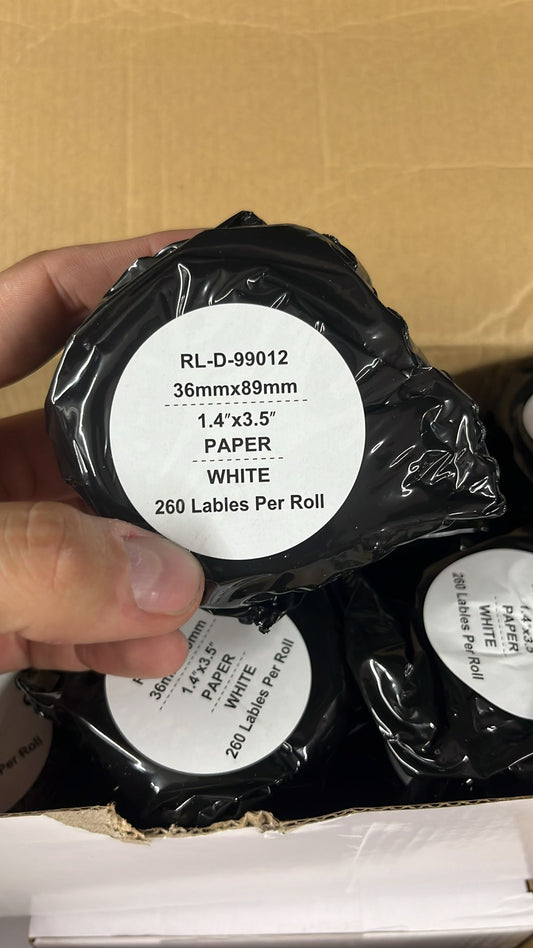 155 X 260 Label Rolls 36mmX89mm for DYMO THERMAL PRINTERS