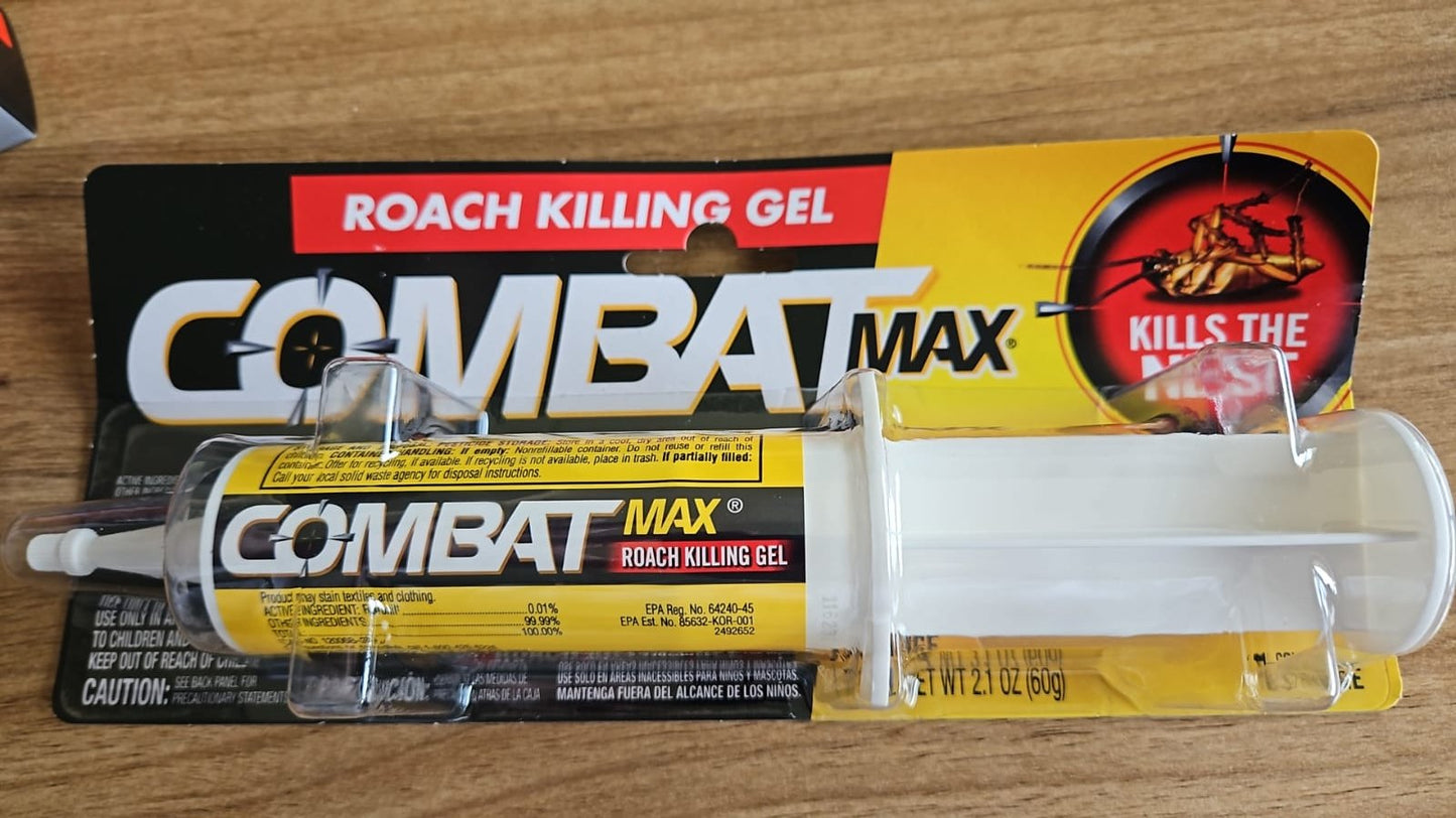 100pcs Combat Roach Killer (35X Syringe, 65X Bait)